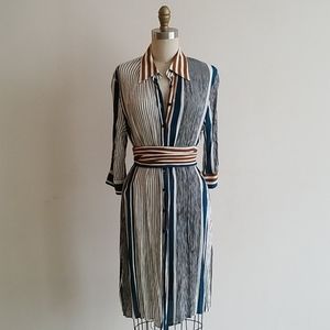 Light weight striped cami dress multi color
